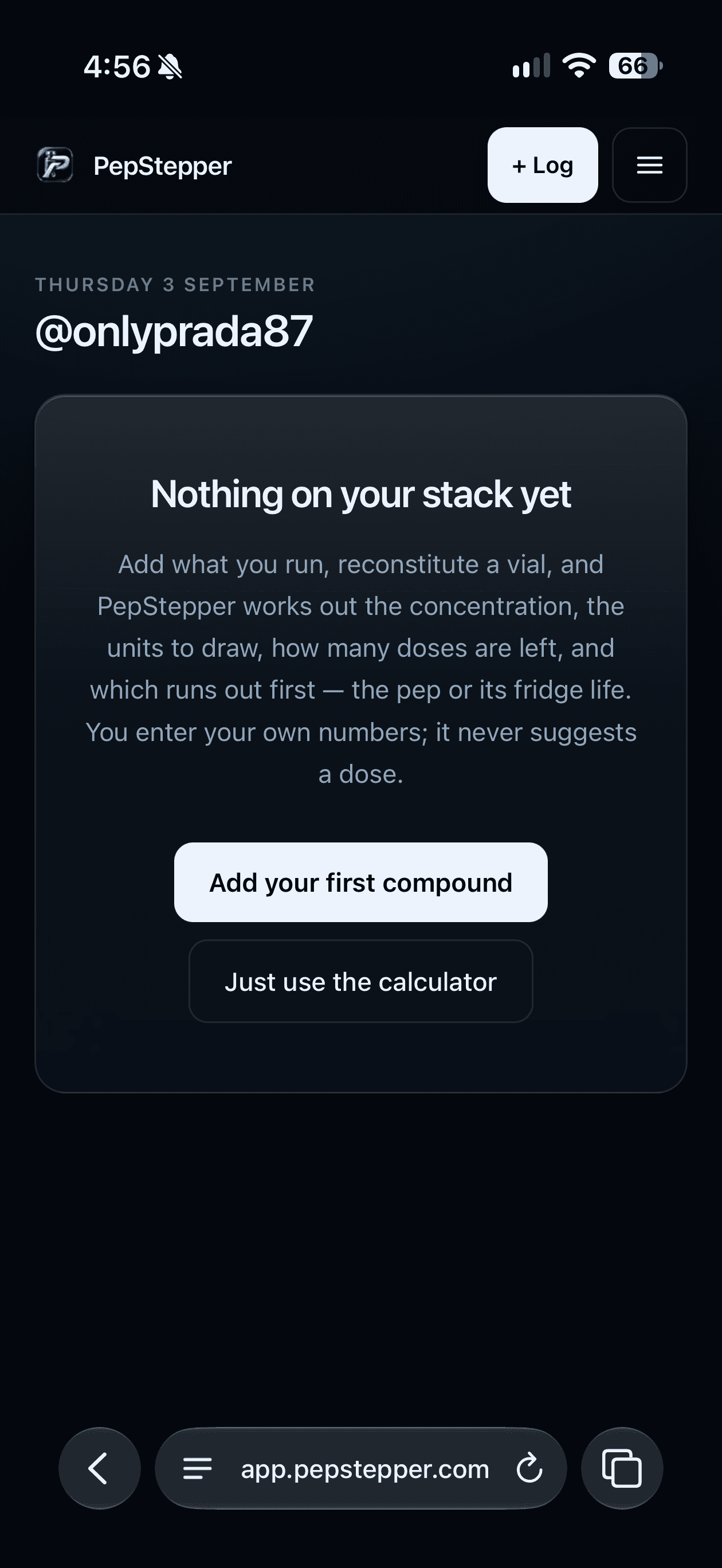 Step 1: open the app in safari